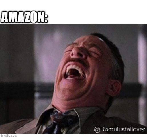 AMAZON: @Romulusfallover | image tagged in blank white template | made w/ Imgflip meme maker