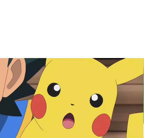 Surprised Pikachu Blank Meme Template