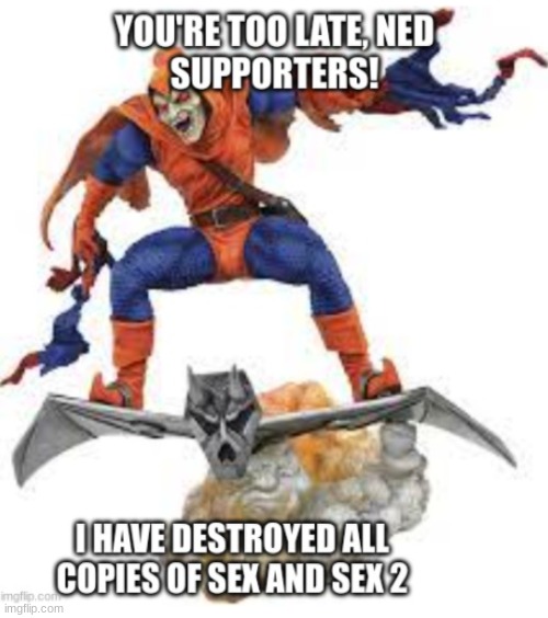 Too late ned supporters | image tagged in memes | made w/ Imgflip meme maker