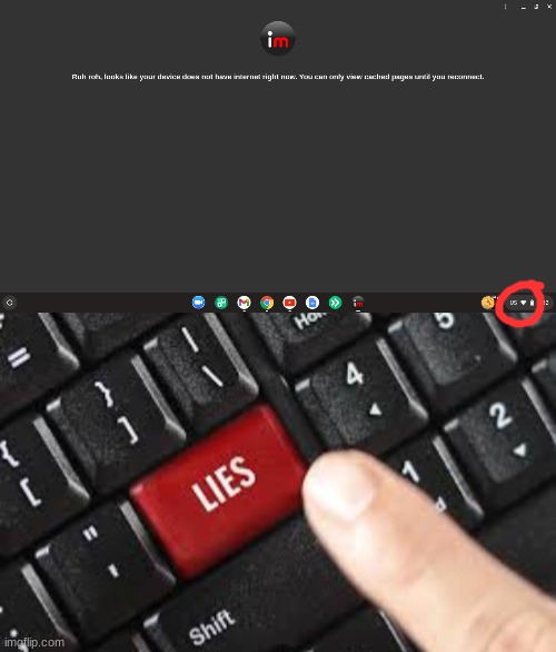 E | image tagged in button of lies | made w/ Imgflip meme maker