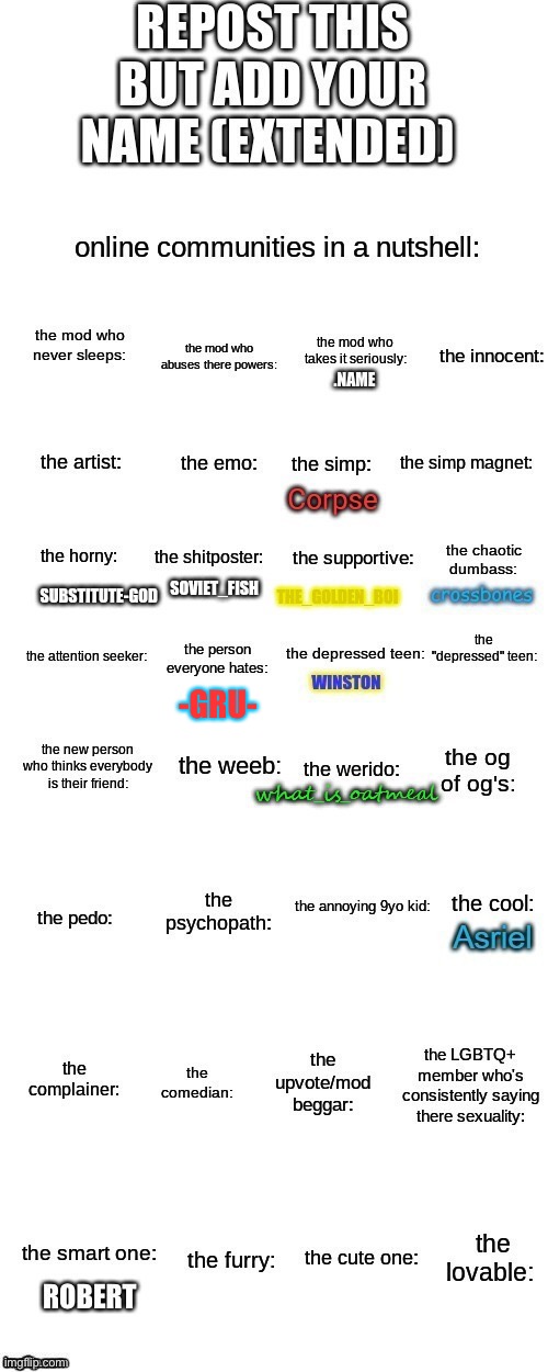 Add yourself | -GRU- | made w/ Imgflip meme maker