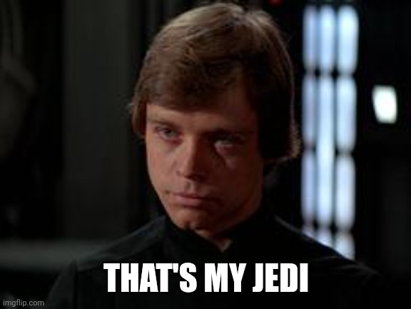 Luke Skywalker | THAT'S MY JEDI | image tagged in luke skywalker | made w/ Imgflip meme maker