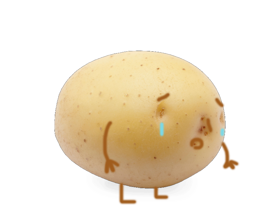 sad potato Blank Meme Template