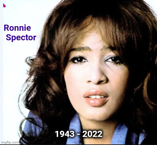 Bad girl , tragic life | Ronnie
  Spector; 1943 - 2022 | image tagged in pop music,singer,girl groups,1960's,1980's | made w/ Imgflip meme maker
