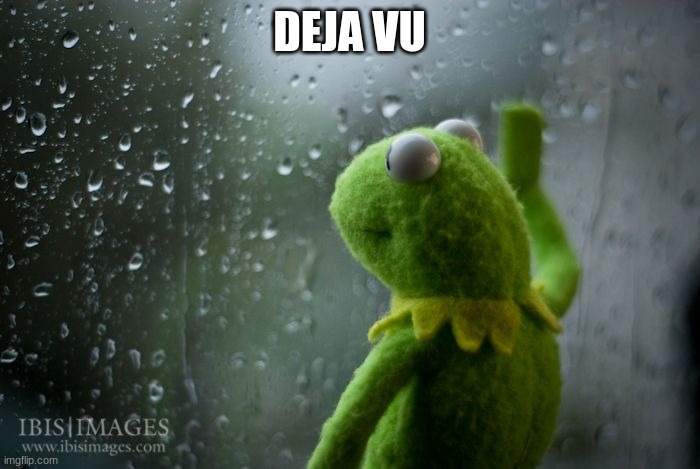 kermit window | DEJA VU | image tagged in kermit window | made w/ Imgflip meme maker