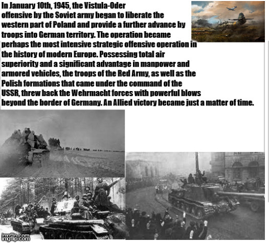 Vistula-Oder Offensive birthday | image tagged in white background,soviet union,germany,ww2 | made w/ Imgflip meme maker