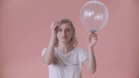 High Quality woman popping balloon Blank Meme Template