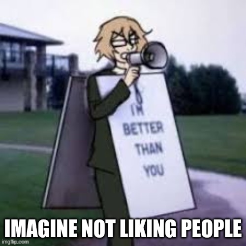 Togami’s better than you | IMAGINE NOT LIKING PEOPLE | image tagged in togami s better than you | made w/ Imgflip meme maker