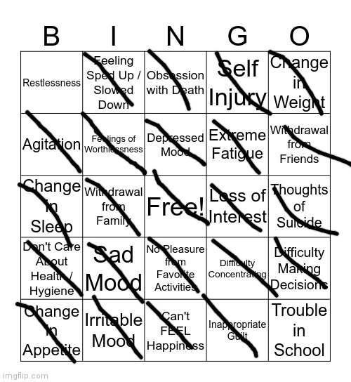 Sad | image tagged in depression bingo 1 | made w/ Imgflip meme maker