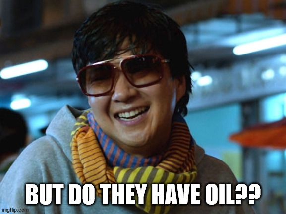 But did you die | BUT DO THEY HAVE OIL?? | image tagged in but did you die | made w/ Imgflip meme maker