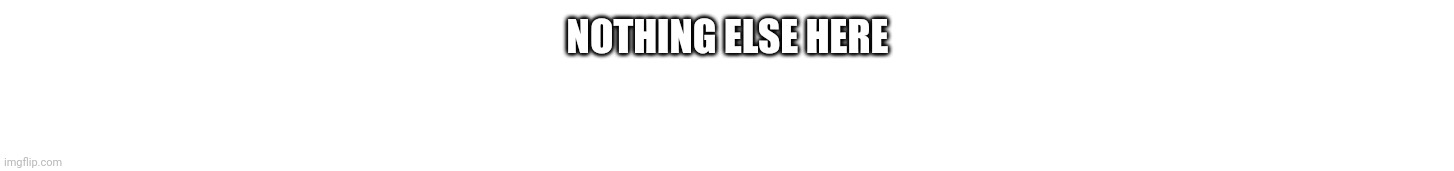 NOTHING ELSE HERE | made w/ Imgflip meme maker