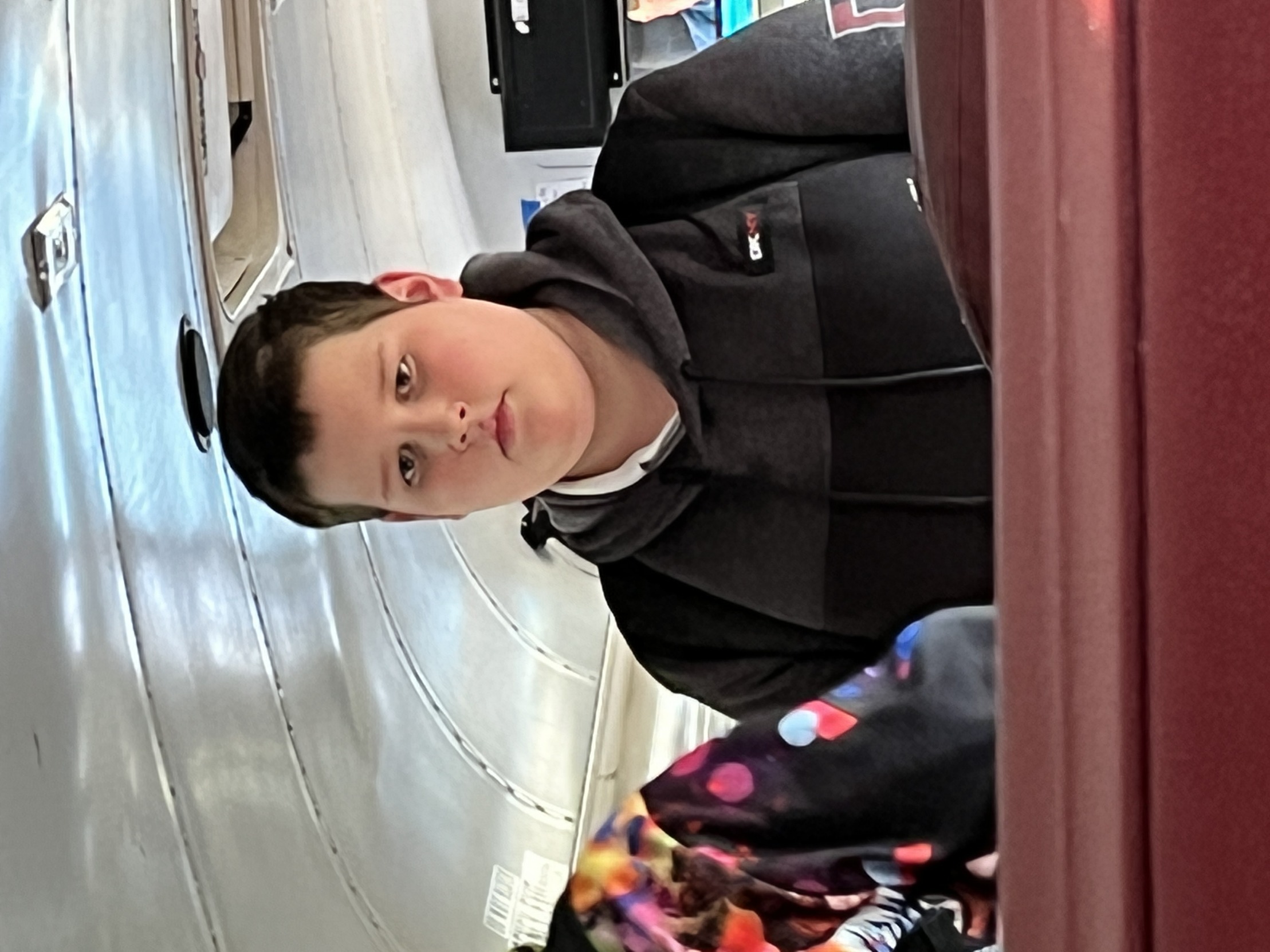 Grumpy Dude on School Bus Blank Meme Template