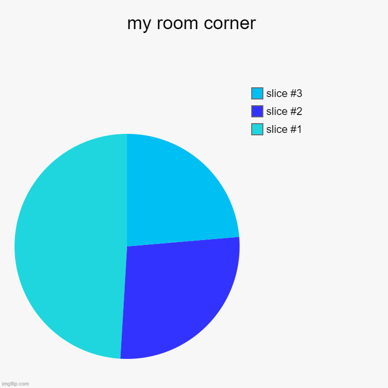 my room corner | | image tagged in charts,pie charts | made w/ Imgflip chart maker