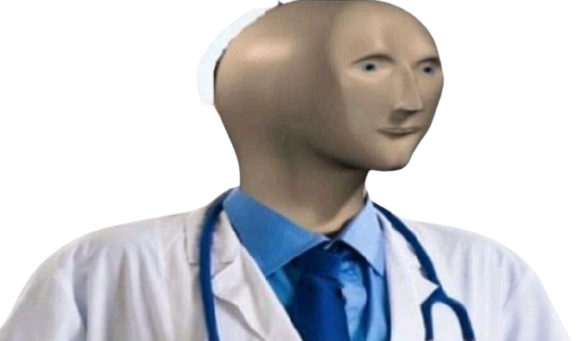 High Quality Meme man doctor transparent Blank Meme Template