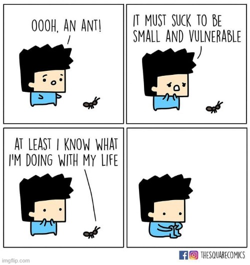 oof | image tagged in comics/cartoons,ant,oof | made w/ Imgflip meme maker