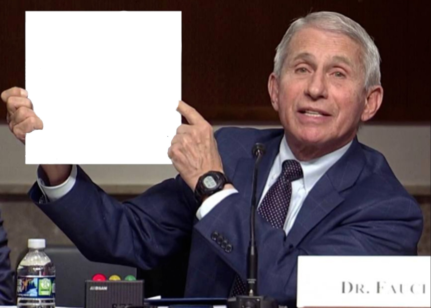 High Quality Fauci sign Blank Meme Template