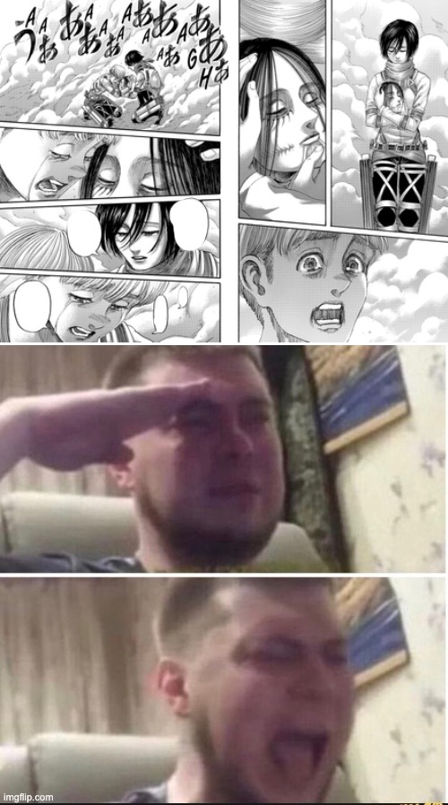 R.I.P Eren, you will be remembered :( (sorry for spoilers) | image tagged in eren,death,aot,sad,trippy,tribute bruh | made w/ Imgflip meme maker