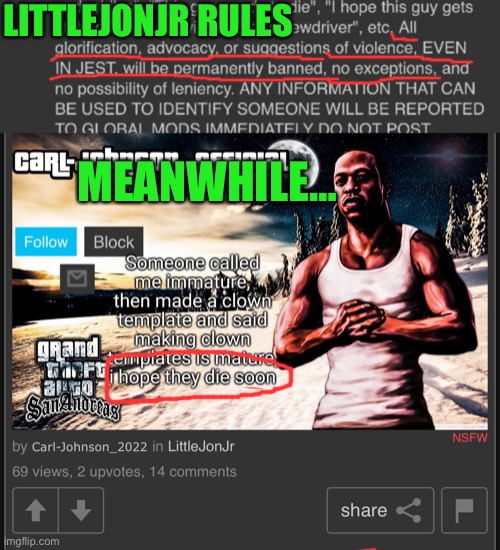 LITTLEJONJR RULES MEANWHILE… | made w/ Imgflip meme maker
