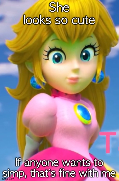 She looks so cute; If anyone wants to simp, that’s fine with me | made w/ Imgflip meme maker