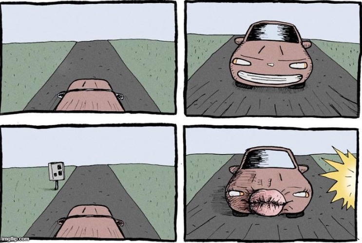 car smiling because the radar took a picture of her | image tagged in comics | made w/ Imgflip meme maker