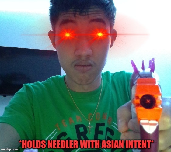 Fred with Needler | image tagged in fred with needler | made w/ Imgflip meme maker