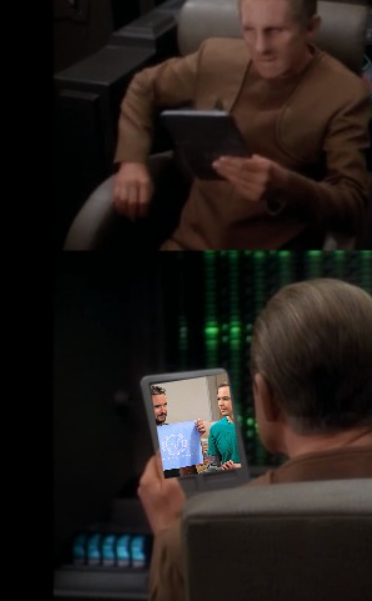 High Quality Odo Reading A Padd Blank Meme Template