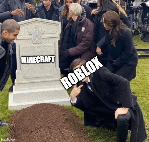 Grant Gustin over grave | ROBLOX; MINECRAFT | image tagged in grant gustin over grave | made w/ Imgflip meme maker
