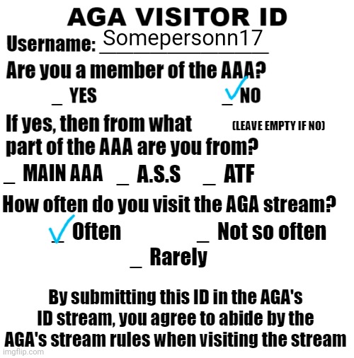 Note : I am neutral | Somepersonn17 | image tagged in aga visitor id | made w/ Imgflip meme maker