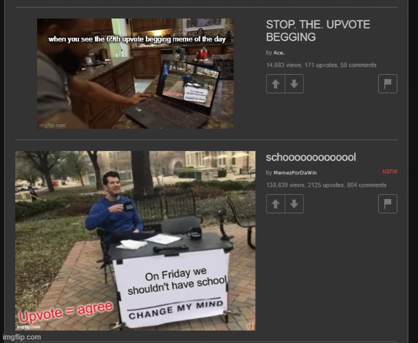 LETS GO! I OVERTOOK THE UPVOTE BEGGING MEMES ON THE FUN FRONTPAGE! | made w/ Imgflip meme maker