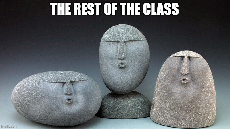 Oof Stones | THE REST OF THE CLASS | image tagged in oof stones | made w/ Imgflip meme maker