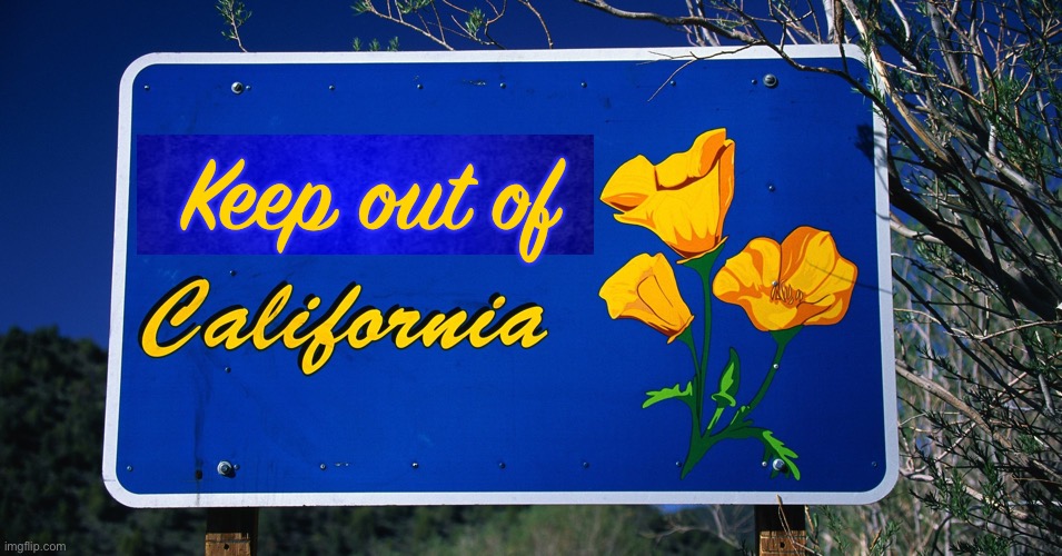 welcome to california | Keep out of | image tagged in welcome to california,keep out of california | made w/ Imgflip meme maker
