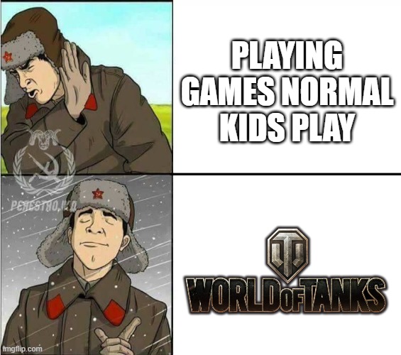 i dont think im normal help | PLAYING GAMES NORMAL KIDS PLAY | image tagged in soviet drake | made w/ Imgflip meme maker