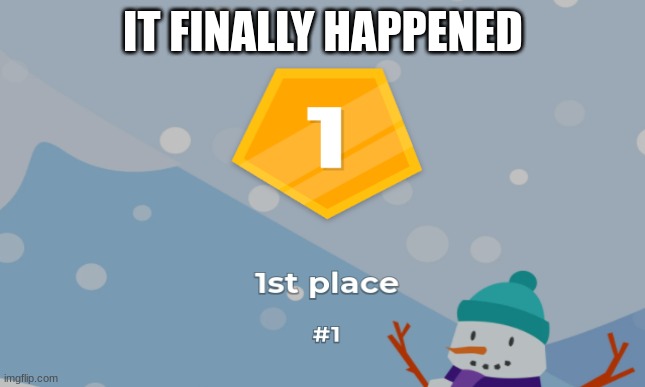 I finally won Kahoot | IT FINALLY HAPPENED | image tagged in milestone | made w/ Imgflip meme maker