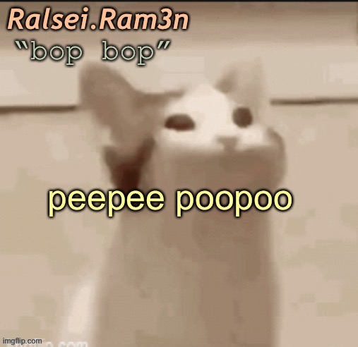 bop cat | peepee poopoo | image tagged in bop cat | made w/ Imgflip meme maker