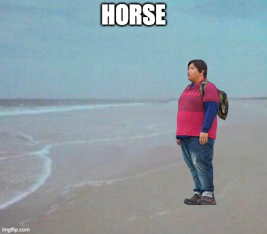 Ned | HORSE | image tagged in beach | made w/ Imgflip meme maker