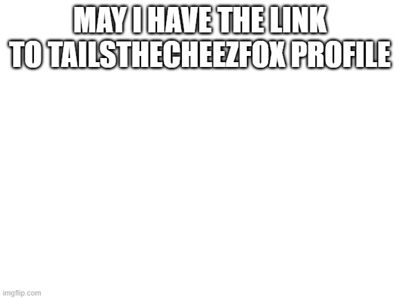 I'll pay you a million bucks if you do | MAY I HAVE THE LINK TO TAILSTHECHEEZFOX PROFILE | image tagged in blank white template | made w/ Imgflip meme maker