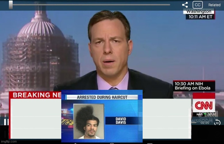 big hair | image tagged in cnn crazy news network | made w/ Imgflip meme maker