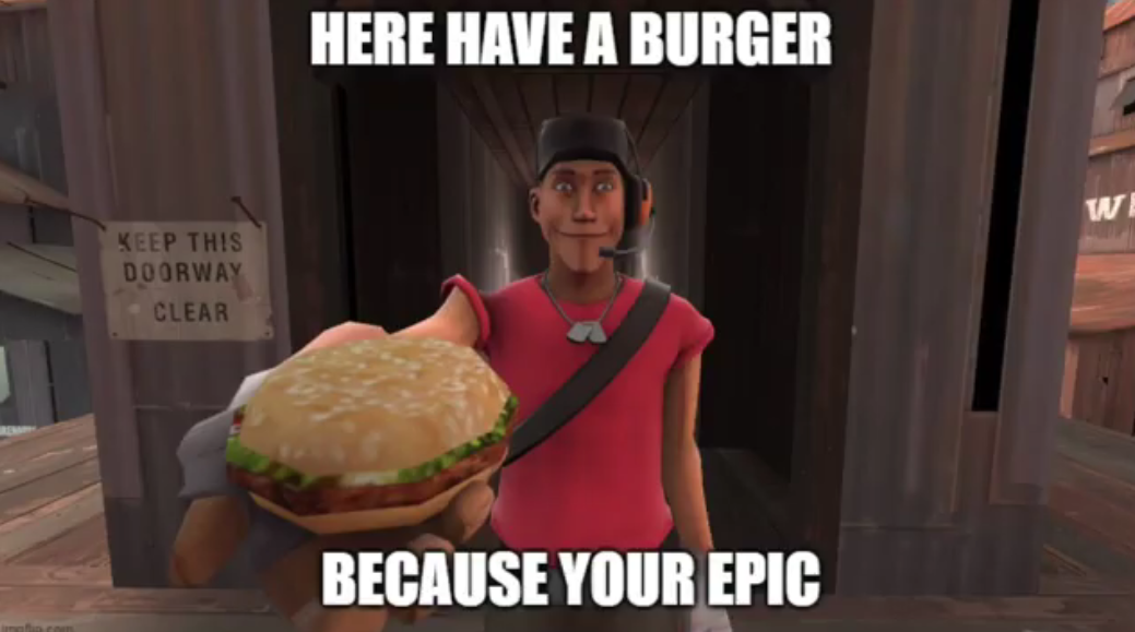 have a burger Blank Meme Template