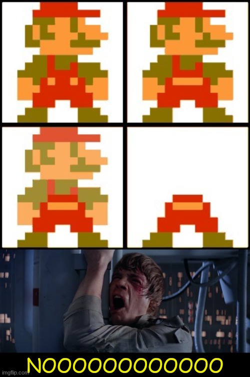 New SUSper mario bros | NOOOOOOOOOOOO | image tagged in memes,star wars no | made w/ Imgflip meme maker