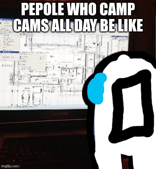 PEPOLE WHO CAMP CAMS ALL DAY BE LIKE | image tagged in among us | made w/ Imgflip meme maker