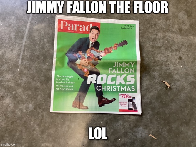 Get it because he on the floor | JIMMY FALLON THE FLOOR; LOL | image tagged in funny | made w/ Imgflip meme maker