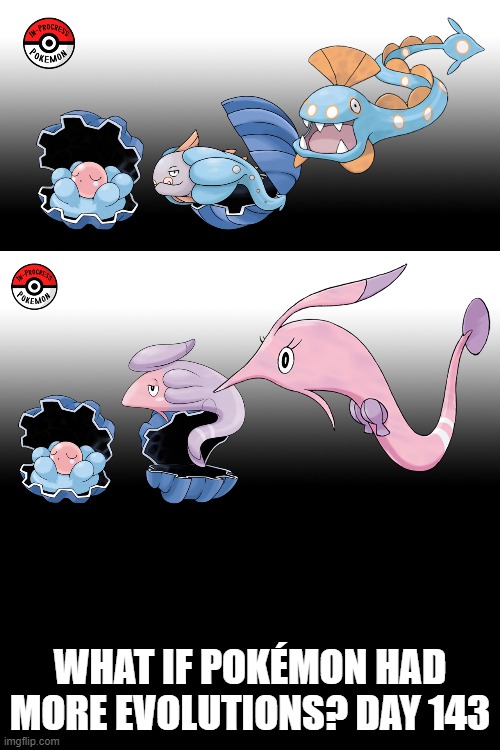 Check the tags Pokemon more evolutions for each new one. | WHAT IF POKÉMON HAD MORE EVOLUTIONS? DAY 143 | image tagged in memes,blank transparent square,pokemon more evolutions,clampearl,pokemon,why are you reading this | made w/ Imgflip meme maker