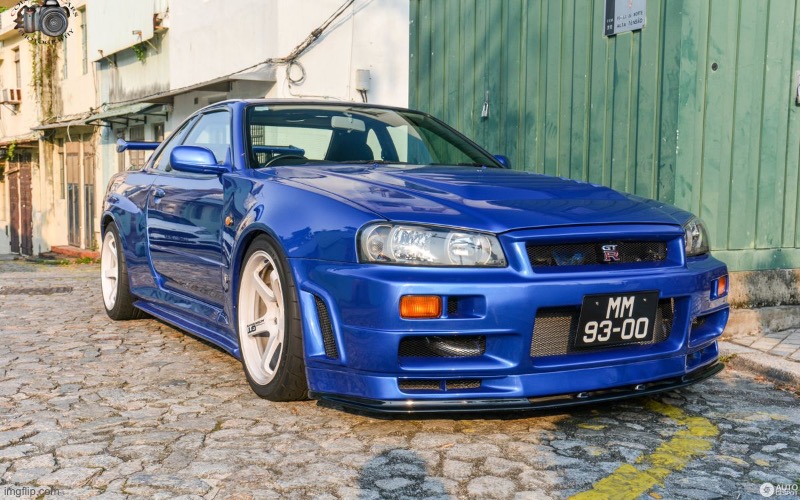 image tagged in nissan gtr r 34 | made w/ Imgflip meme maker