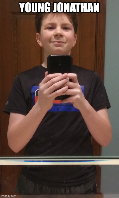 Poke's real face | YOUNG JONATHAN | image tagged in poke's real face | made w/ Imgflip meme maker