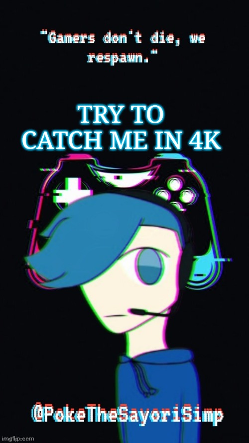 And don't look up poke 4k unless you were the person that caught me | TRY TO CATCH ME IN 4K | image tagged in pokes third gaming temp | made w/ Imgflip meme maker