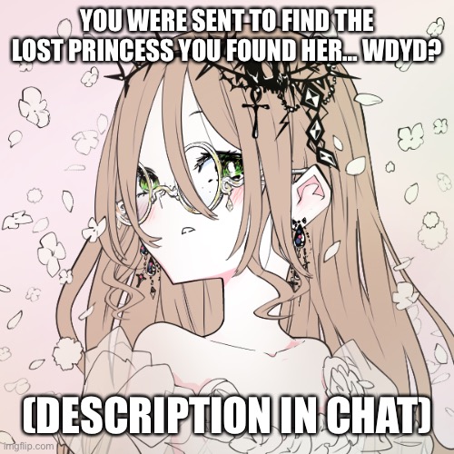 Lunar Chronicles inspired | YOU WERE SENT TO FIND THE LOST PRINCESS YOU FOUND HER… WDYD? (DESCRIPTION IN CHAT) | image tagged in roleplaying,lunar chronicles | made w/ Imgflip meme maker