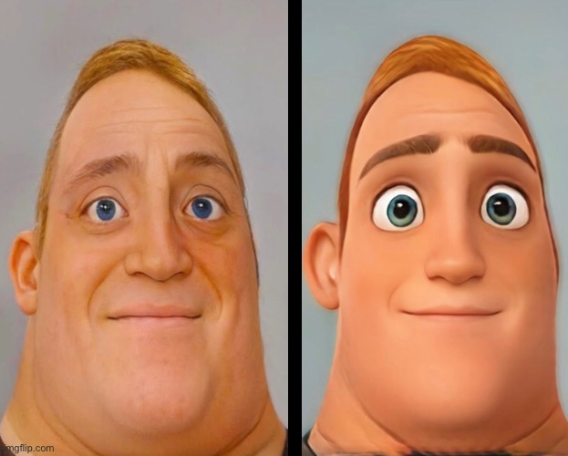 Real Life Mr. Incredible But Its In A Disney Pixar Movie | image tagged in mr incredible becoming uncanny,mr incredible becoming canny,traumatized mr incredible | made w/ Imgflip meme maker
