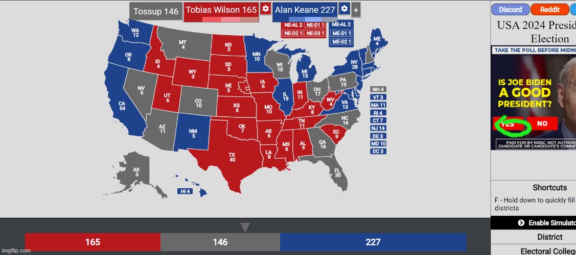 Keane takes a lead over Wilson thanks to his win in California | made w/ Imgflip meme maker
