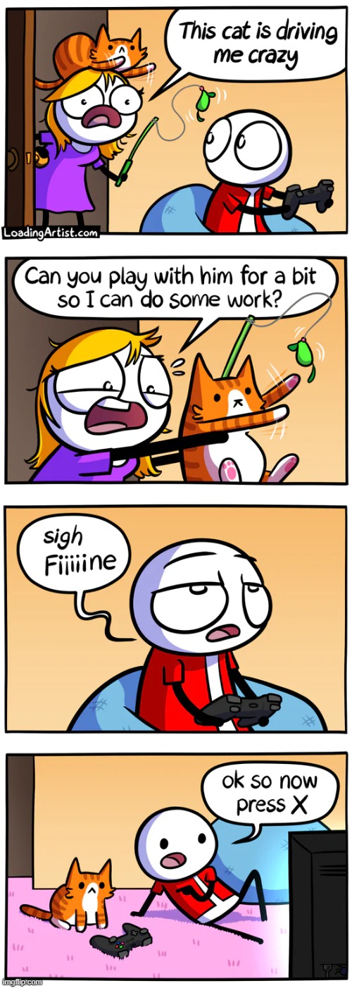 Gaming Cat | image tagged in comics/cartoons | made w/ Imgflip meme maker