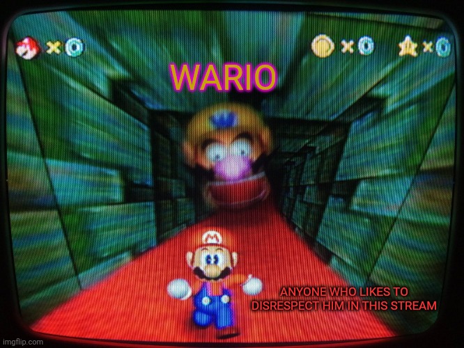 You want fun? Wario show you fun. | WARIO; ANYONE WHO LIKES TO DISRESPECT HIM IN THIS STREAM | image tagged in wario head is come to eat mario,wario,wario apparition | made w/ Imgflip meme maker